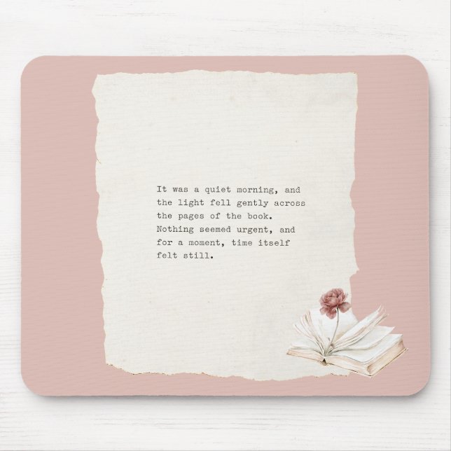 Book Chapter Red Rose Mouse Pad (Front)