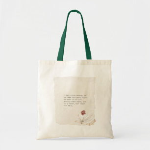 Book Chapter Red Rose Tote Bag
