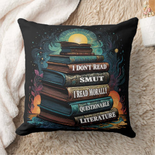 Book Choices Humour Throw Pillow