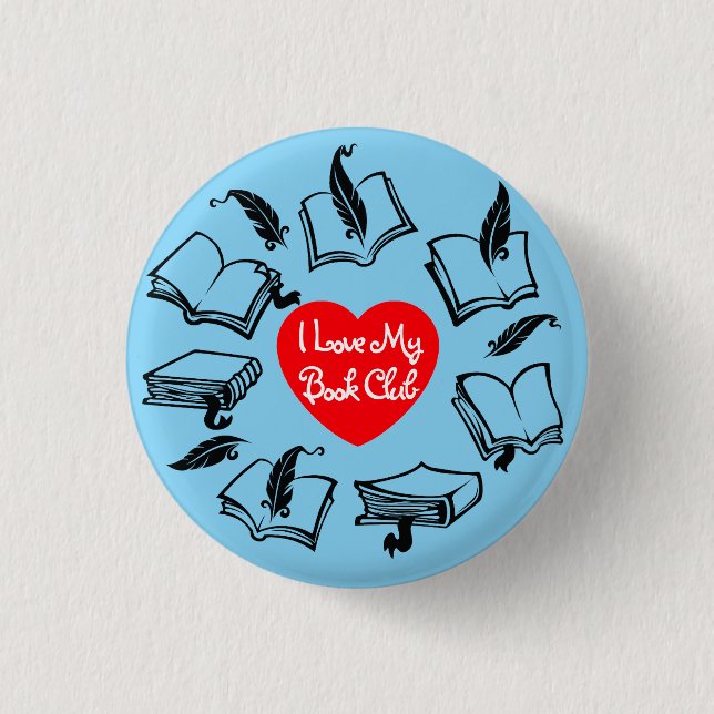 Book Club 1 Inch Round Button (Front)