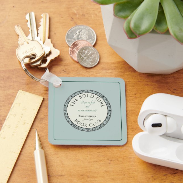 Book Club Blue Customized Keychain (Desk)