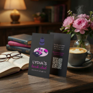 Book Club Business Card with QR Code