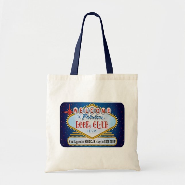 Book Club canvas tote bag (Front)