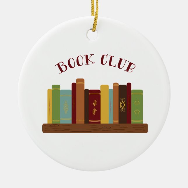 Book Club Ceramic Ornament (Front)