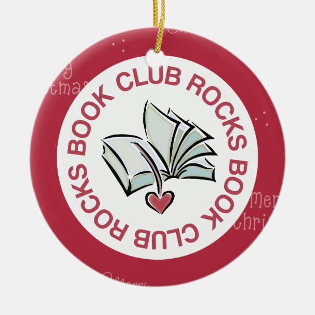 Book Club Christmas Ornament Keepsake Gift (Front)