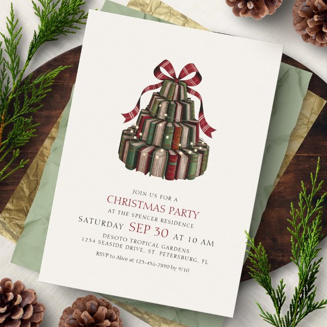 Book Club Christmas Party Invitation (Creator Uploaded)