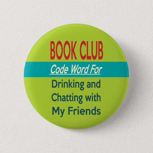 Book Club - Code Word 2 Inch Round Button (Front)