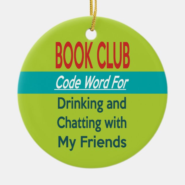 Book Club - Code Word Ceramic Ornament (Front)