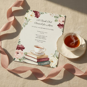Book Club Cozy Books & Tea Mother’s Day Brunch Invitation