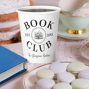 Book Club Event Book Lovers Personalized Paper Cups