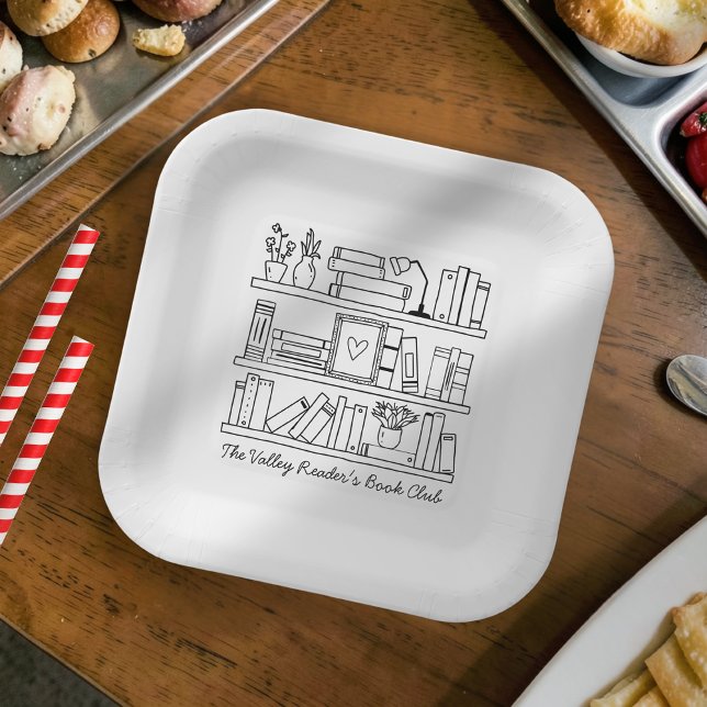 Book Club Event Personalized  Paper Plate (Creator Uploaded)
