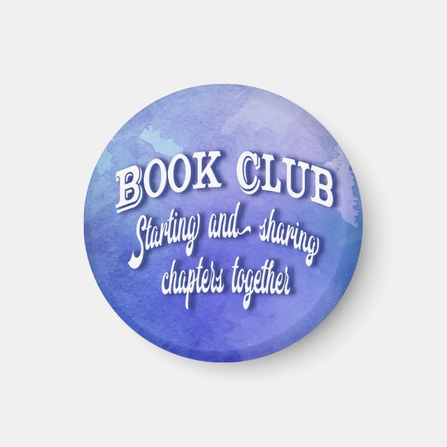 Book Club Friendship Modern Typography Magnet (Front)