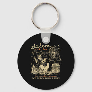 Book Club Funny Bookish Halloween Spooky Reading B Keychain