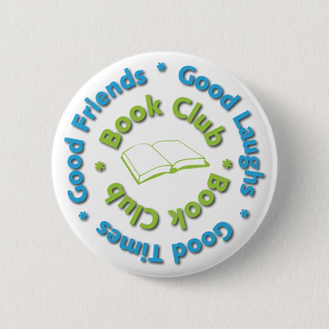 book club good friends 2 inch round button (Front)