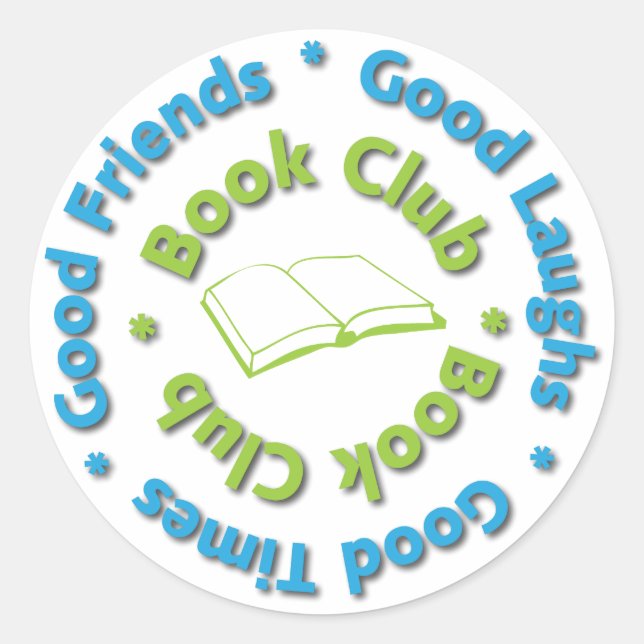 book club good friends classic round sticker (Front)