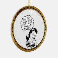 Book Club - I Hope -  Gold Retro Ceramic Ornament