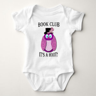 Book Club - It's A Hoot - Pink Design Baby Bodysuit