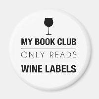 Book Club Lit Vin Étiquettes Magnet