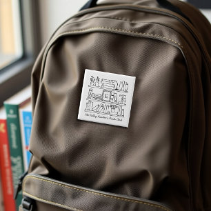 Book Club Member's Personalized Gift 2 Inch Square Button