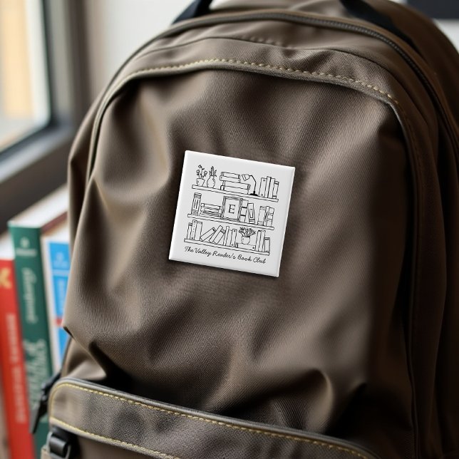 Book Club Member's Personalized Gift 2 Inch Square Button (Creator Uploaded)