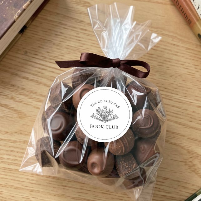 Book Club Name Personalized  Classic Round Sticker (Creator Uploaded)