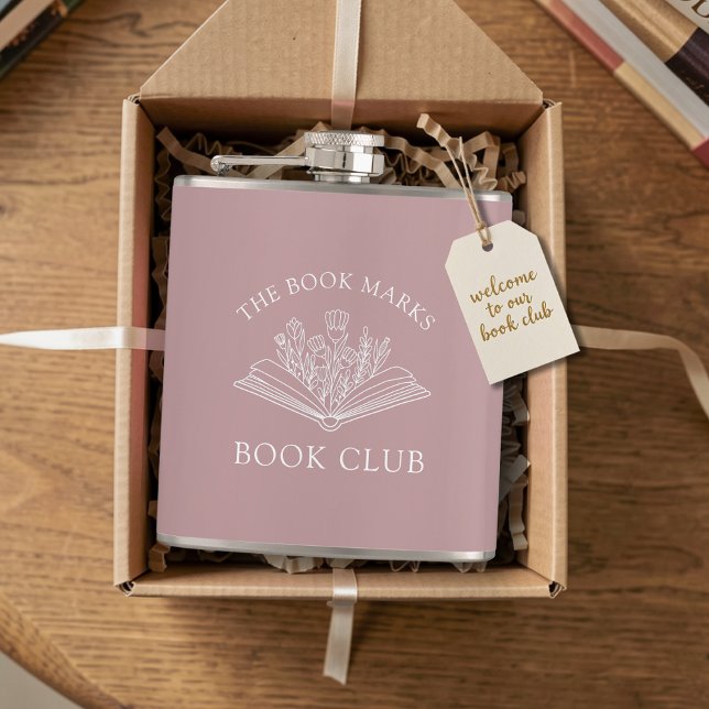 Book Club Name Personalized Gift Favor Hip Flask (Creator Uploaded)