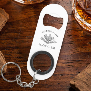 Book Club Name Personalized Gift Keychain Bottle Opener