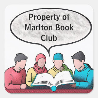 Book Club Open Invitation Customizable Square Sticker