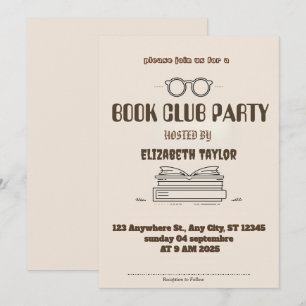 Book Club Party Invitation – Cozy Reading Night
