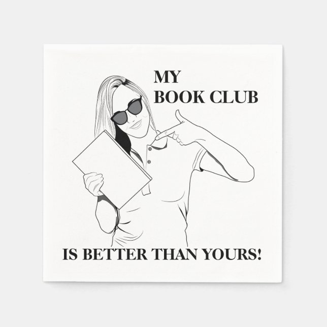 Book Club Party Napkins (Customizable) (Front)