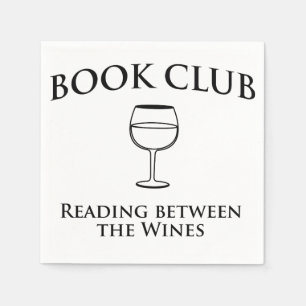 Book Club Reading Between the Wines Napkin