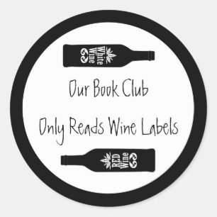 Book club reads wine labels