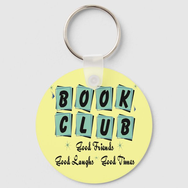 Book Club Retro - Good Friends, Times and Laughs Keychain (Front)