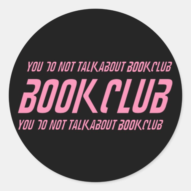 Book Club Rules Classic Round Sticker (Front)