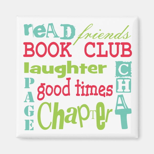 Book Club Subway Design by Artinspired Magnet (Front)