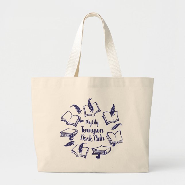 Book Club Tote Bag (Customizable) (Front)