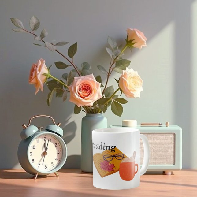 Book Club withe glass and coffe,Coffee Mug (Creator Uploaded)