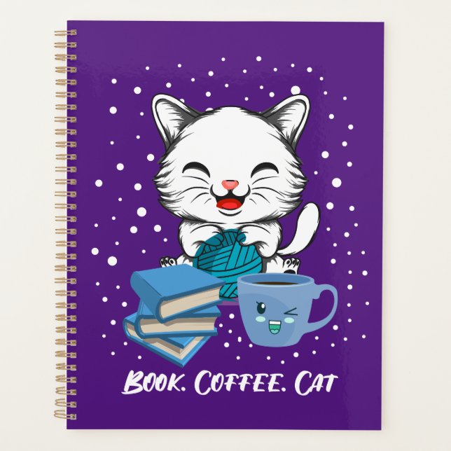 Book Coffee Cat Planner (Front)