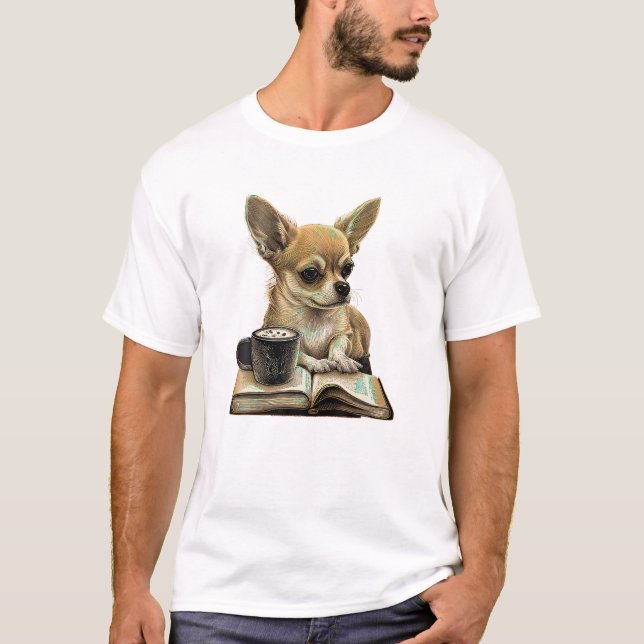 Book Coffee Tea Reading T-Shirt (Front)