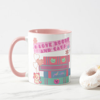 Book Coquette - I Love Books & Cats - Bookish Mug