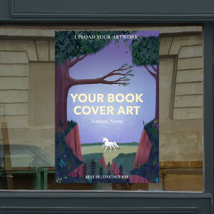 Book Cover Art Author Book Launch Promotional Window Cling