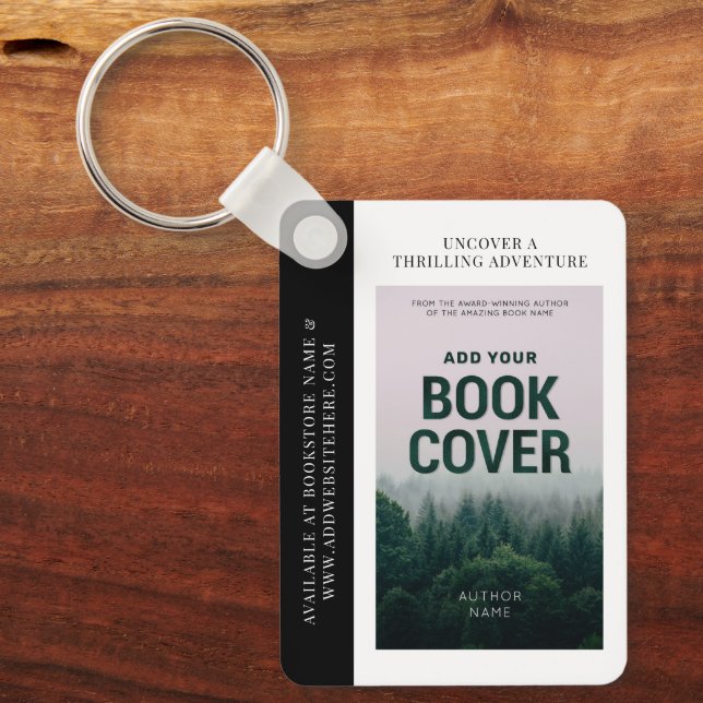 Book Cover Writer Promotional QR Code Keychain (Front)