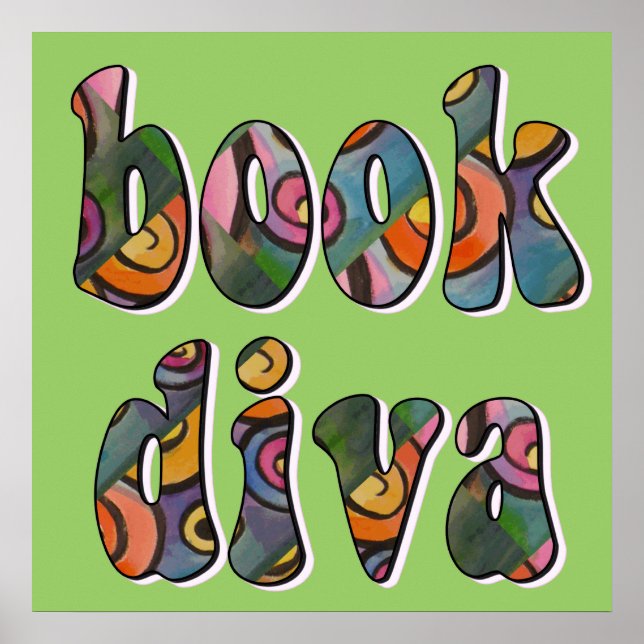 Book Diva Book Lovers Art Poster (Front)