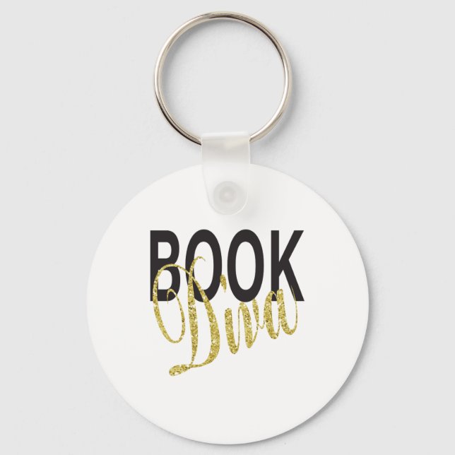 Book Diva Keychain (Front)