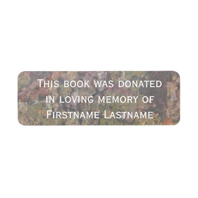 Book Donation  Sticker Stone (Front)