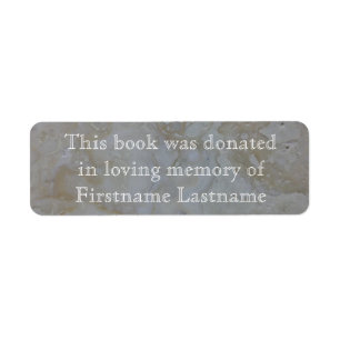 Book Donation Sticker Travertine