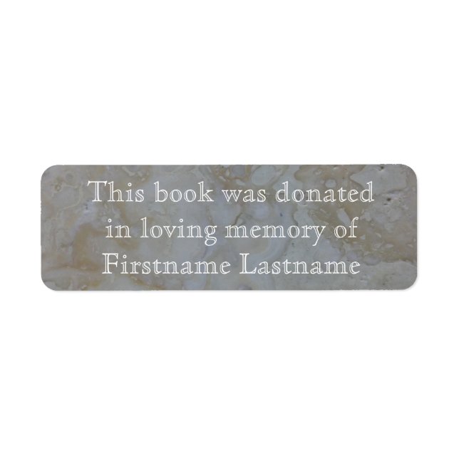 Book Donation  Sticker Travertine (Front)