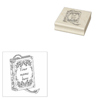 Book Dragon Book Plate Stamp