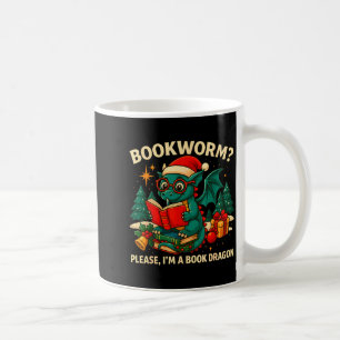 Book Dragon Christmas Reading Gift For Fantasy Lov Coffee Mug