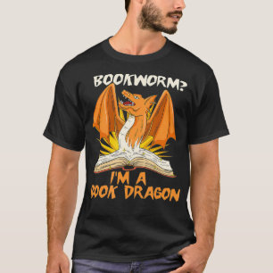 Book Dragon Design for a Fantasy Book Lover T-Shirt